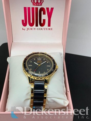 Image for Juicy Couture Black & Gold Tone Women's Watch With Box