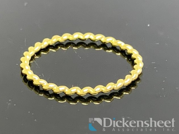 Image for Gold Tone Beaded Band Ring