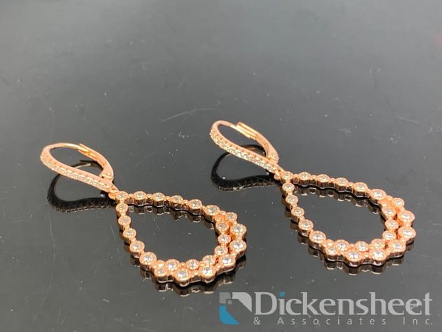 Image for Rose Gold Tone Dangle Earrings