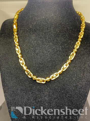 Image for Gold Tone Necklace With Clear Stones