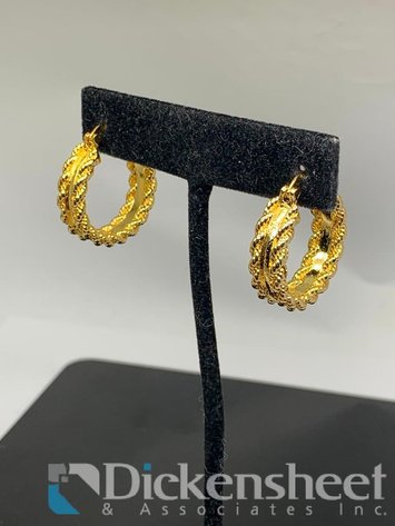 Image for Gold Tone Hoop Earrings