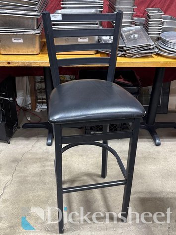 Image for LADDER BACK UPHOLSTERED BAR HEIGHT MATCHING STOOLS, QTY (31)