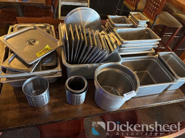 Image for STAINLESS STEEL HOTEL PANS / INSERTS LOT