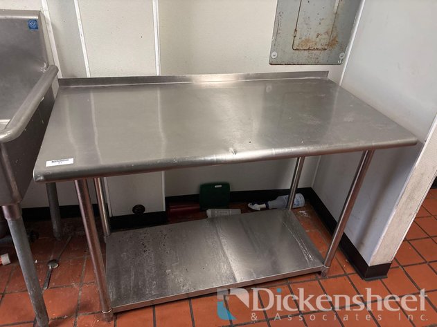 Image for STAINLESS STEEL TABLE with lower shelf-approximate