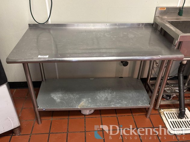 Image for STAINLESS STEEL TABLE with lower shelf-approximate