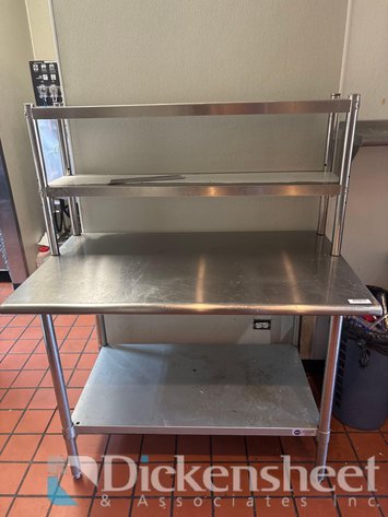 Image for STAINLESS STEEL TABLE WITH UPPER STORAGE