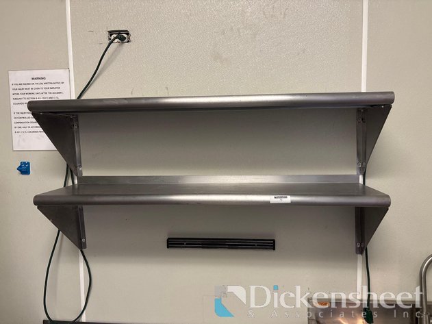 Image for (3) STAINLESS STEEL WALL MOUNTED SHELVES