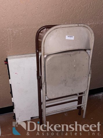 Image for FOLDING TABLE, (2) FOLDING CHAIRS