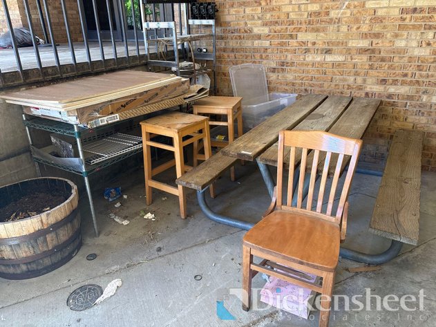 Image for PICNIC TABLE, STOOLS AND RACKS