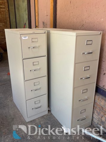 Image for (3) FOUR DRAWER METAL FILE CABINETS