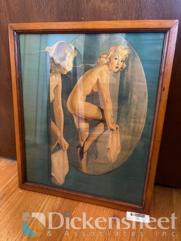 Image for DOUBLE EXPOSURE PINUP GIRL FRAMED PRINT BY ELVGREN