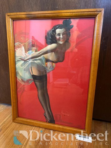Image for 1945 GRAIN BELT BEER FRAMED PINUP GIRL