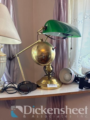 Image for BRASS TONED DESK LAMPS, QTY (2)