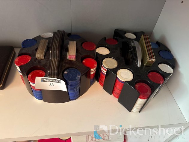 Image for POKER CHIP CADDY LOT, QTY (2)