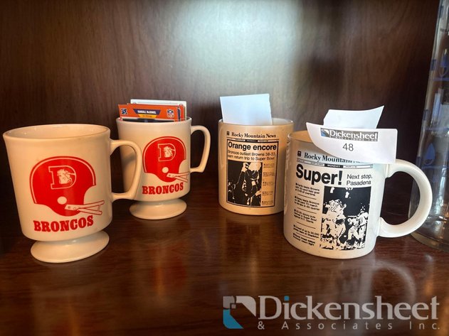 Image for DENVER BRONCOS MUGS, MEMORABILIA as photographed