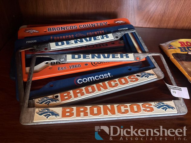 Image for BRONCOS THEMED LICENSE PLATE FRAMES, QTY (4)