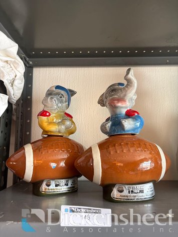 Image for POLITICAL/FOOTBALL THEMED JIM BEAM DECANTERS