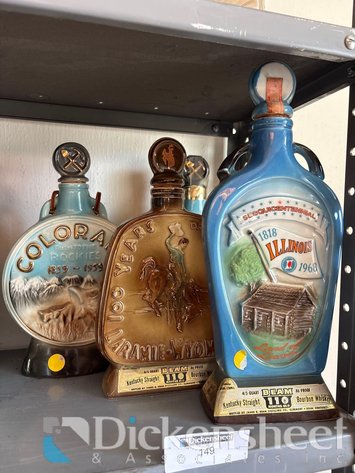 Image for ILLINOIS, WYOMING, COLORADO JIM BEAM DECANTERS, QTY (4)