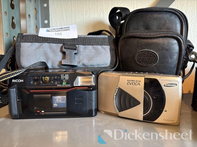 Image for RICOH FF90 AND MAXIMA ZOOM EVOCA FILM CAMERAS WITH CASE