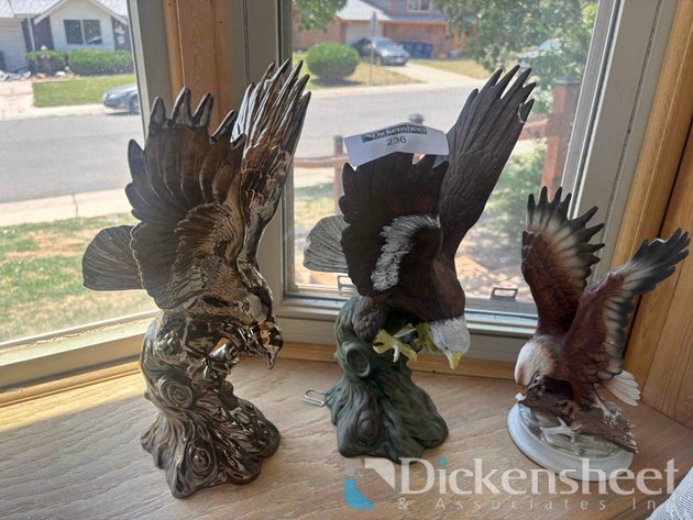 Image for BIRDS OF PREY SCULPTURES LOT, QTY (3)