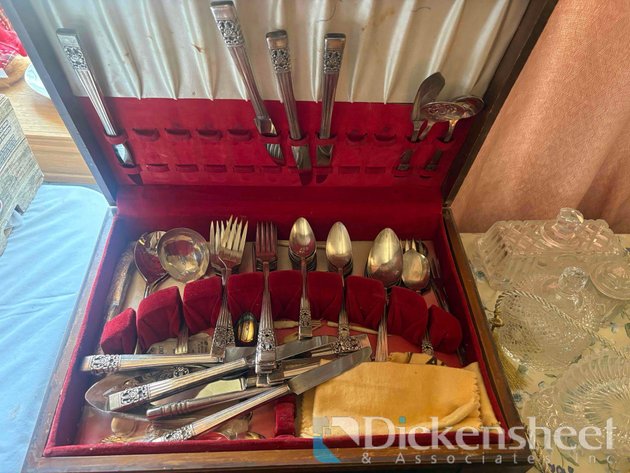 Image for INCOMPLETE SILVER PLATE FLATWARE SET IN CASE