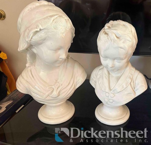 Image for NAPCO CERAMIC BOY AND GIRL BUSTS, QTY (2)