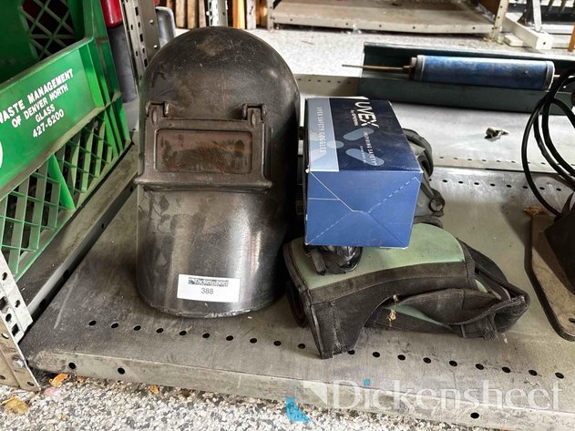 Image for WELDING MASK, KNEE PADS, AND GOGGLES
