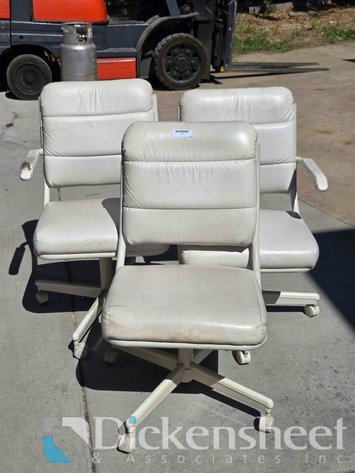 Image for WHITE SWIVEL CHAIRS, QTY (3)