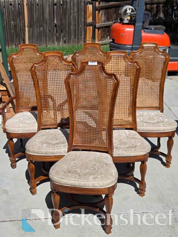 Image for ORNATE DINING CHAIRS WITH UPHOLSTERED SEATS, QTY (6)