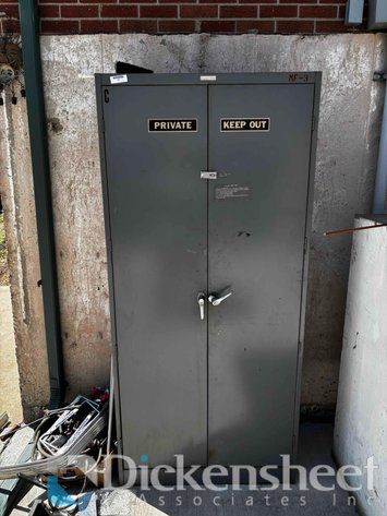 Image for GRAY METAL TWO DOOR STORAGE CABINET