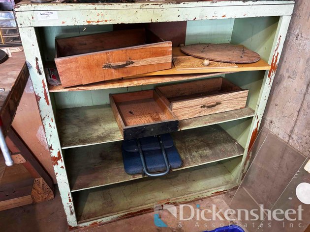 Image for WOODEN SHELF AND CABINET DRAWERS