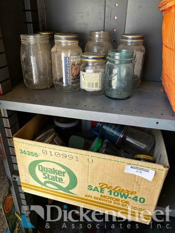 Image for LARGE LOT OF GLASS JARS
