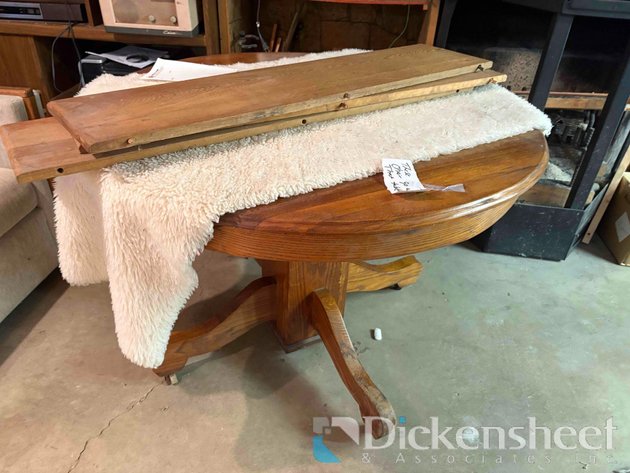 Image for MISSION STYLE DISTRESSED OAK TABLE WITH CHAIRS