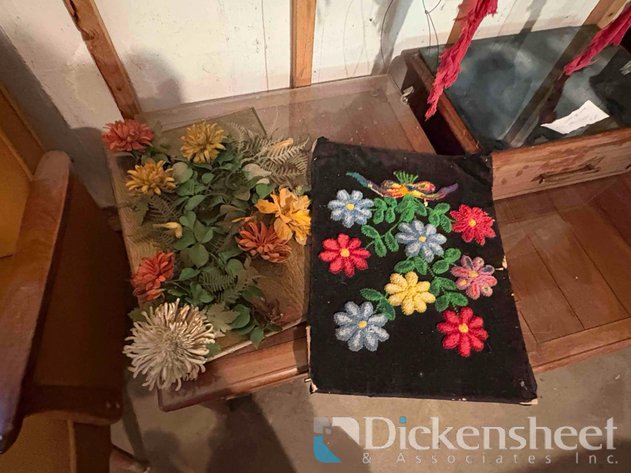 Image for HANDMADE FLORAL YARN ART, QTY (2)