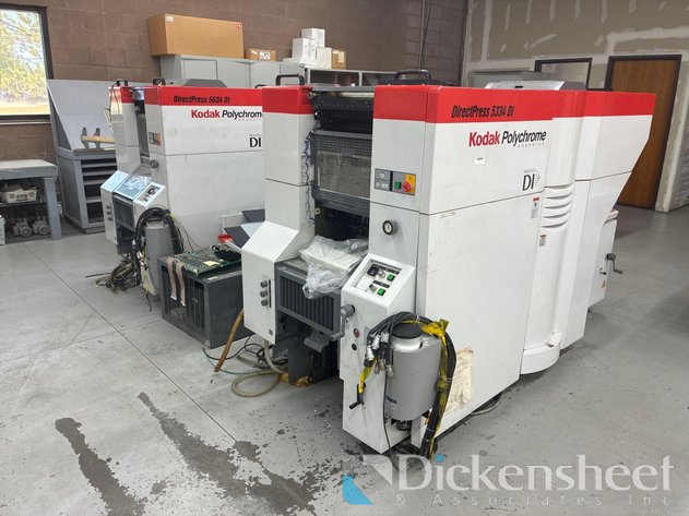 Image for LOT OF (2) KODAK DIRECT PRESS 5334 DI FOUR COLOR OFFSET PRESS