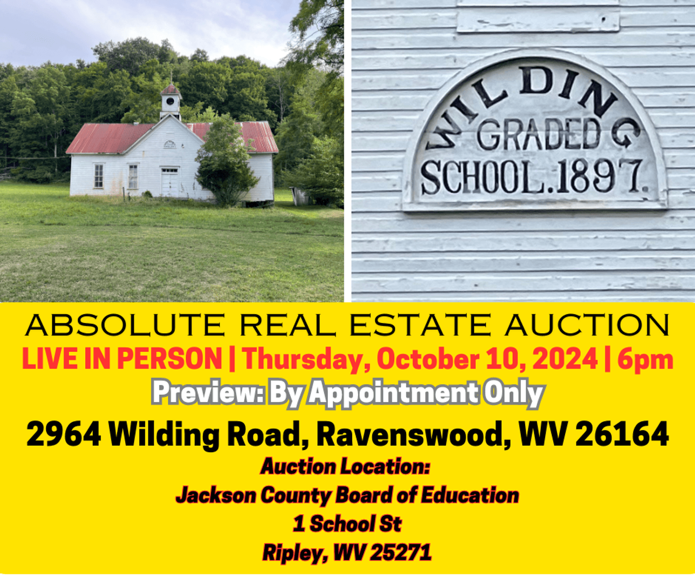 Image for Wilding Schoolhouse Real Estate Auction