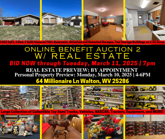 Image for ONLINE BENEFIT AUCTION PART 2 w/ REAL ESTATE