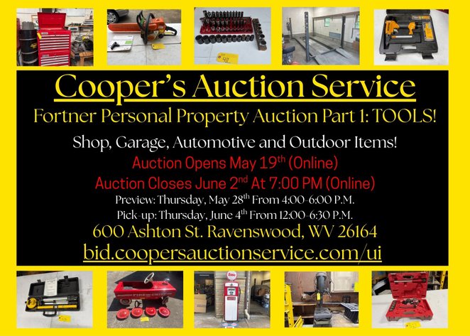 Image for Fortner Personal Property Auction Part 1: Tools