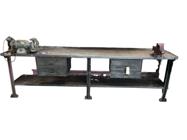 Image for Steel Workbench w/ Vise & Grinder