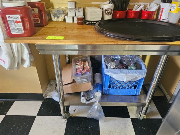 Image for Stainless Steel Work Table w/ Contents