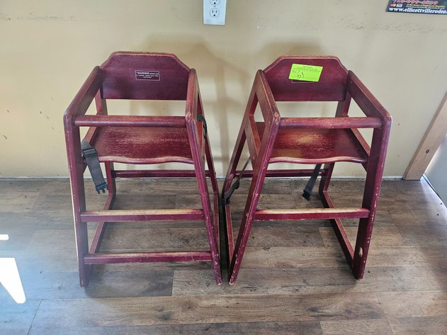 Image for 2 Wood High Chairs