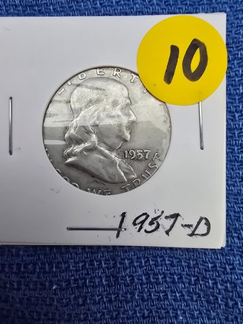 Image for 1957 D Franklin Half Dollar