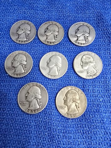 Image for 1-1950, 3-1952, 3-1954, 1-1955 quarters