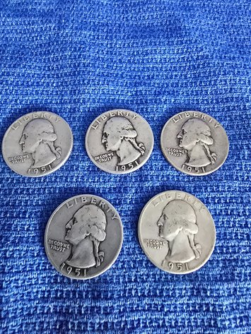 Image for 5- 1951 quarters