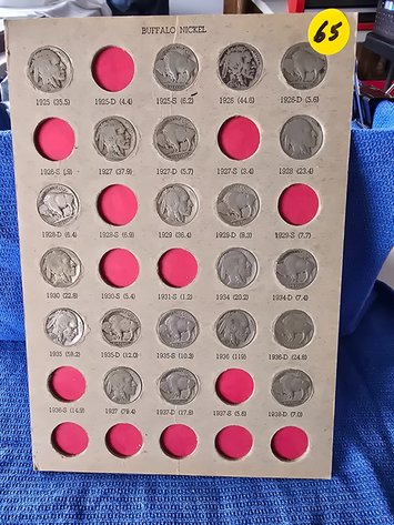 Image for Buffalo nickels 1925 thru 1938D