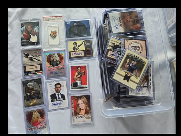 Image for Celebrities cards , all plastic encased mini autographed.