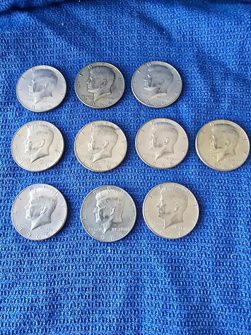 Image for 1966 Kennedy half dollars- 10