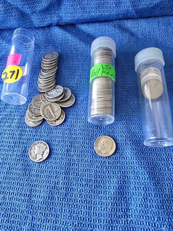 Image for Dimes, 25 Mercury, 50 reg.& misc  dimes