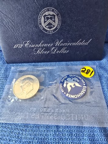 Image for 1972 Eisenhower uncirculated silver dollar