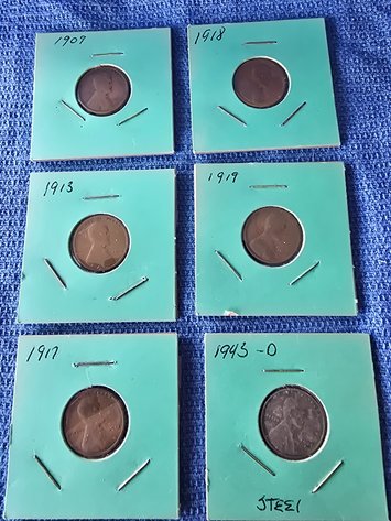 Image for Lincoln Head Cent 1909,1913,1917,1918,1919,1943-O